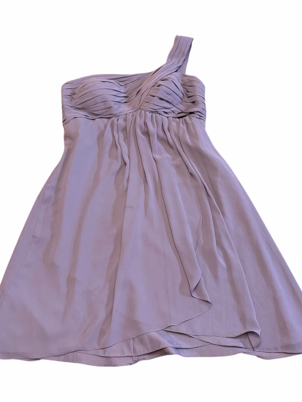 Bridesmaid Lavender One Shoulder Chiffon Party Dress